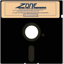 Artwork on the Disc for Zone Ranger on the Atari 8-bit.