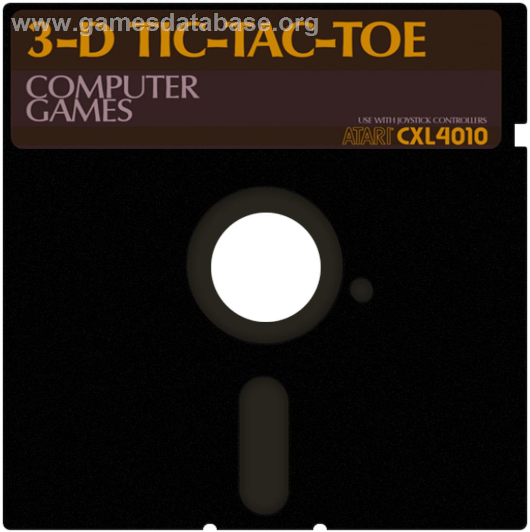 3D Tic-Tac-Toe - Atari 8-bit - Artwork - Disc
