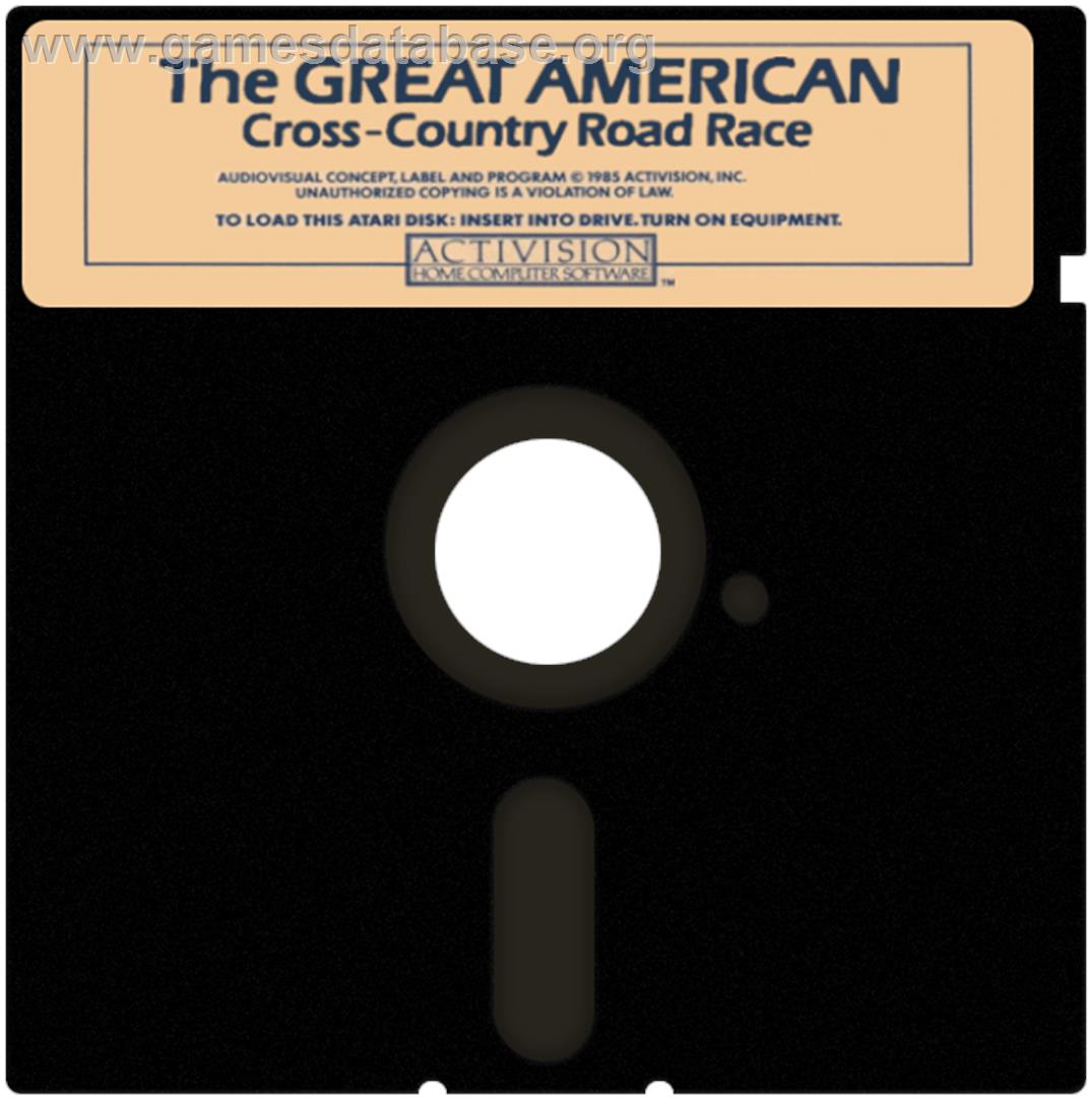 Great American Cross-Country Road Race - Atari 8-bit - Artwork - Disc