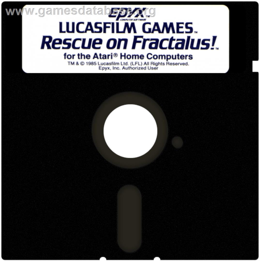 Rescue on Fractalus - Atari 8-bit - Artwork - Disc