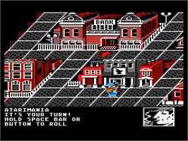 In game image of 221 B Baker St. on the Atari 8-bit.
