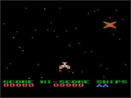 In game image of Alien Ambush on the Atari 8-bit.
