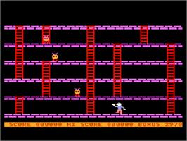 In game image of Apple Panic on the Atari 8-bit.