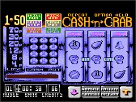 In game image of Arcade Fruit Machine on the Atari 8-bit.