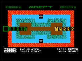 In game image of Archon 2: Adept on the Atari 8-bit.