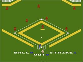 In game image of Basketball on the Atari 8-bit.