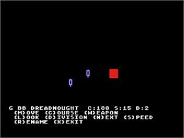 In game image of Battle Cruiser on the Atari 8-bit.