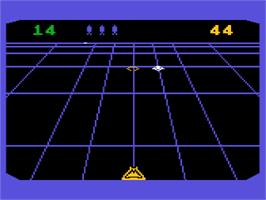 In game image of Beamrider on the Atari 8-bit.