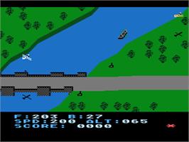 In game image of Blue Max on the Atari 8-bit.