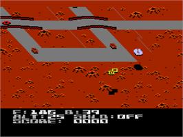 In game image of Blue Max 2001 on the Atari 8-bit.
