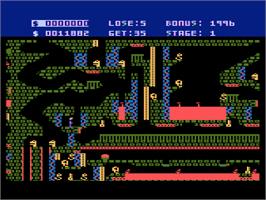 In game image of Caverns of Khafka on the Atari 8-bit.