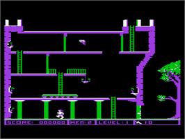 In game image of Conan: Hall of Volta on the Atari 8-bit.