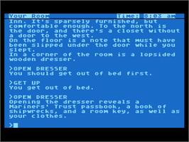 In game image of Cutthroats on the Atari 8-bit.