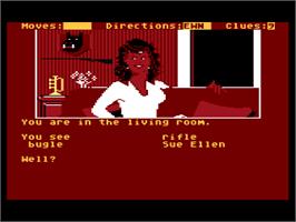 In game image of Dallas Quest on the Atari 8-bit.