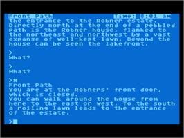 In game image of Deadline on the Atari 8-bit.