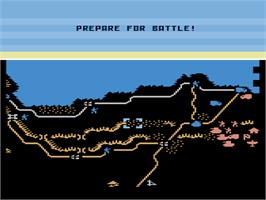 In game image of Decision in the Desert on the Atari 8-bit.