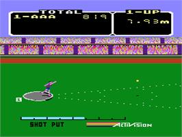 In game image of Desert Falcon on the Atari 8-bit.