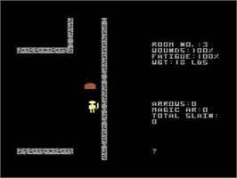In game image of Dunjonquest: Curse of Ra on the Atari 8-bit.