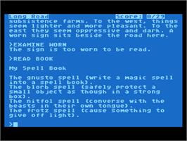 In game image of Enchanter on the Atari 8-bit.