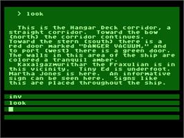 In game image of Essex on the Atari 8-bit.