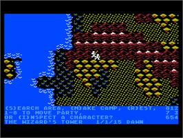 In game image of Eternal Dagger on the Atari 8-bit.