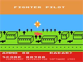 In game image of Fighter Pilot on the Atari 8-bit.