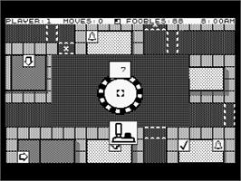 In game image of Fooblitzky on the Atari 8-bit.