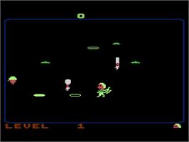 In game image of Food Fight on the Atari 8-bit.
