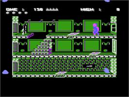 In game image of Ghost Chaser on the Atari 8-bit.