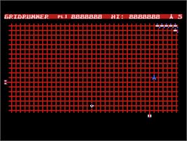 In game image of Grid Runner on the Atari 8-bit.