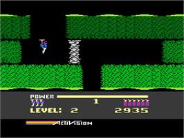 In game image of HERO on the Atari 8-bit.