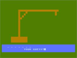 In game image of Hangman on the Atari 8-bit.