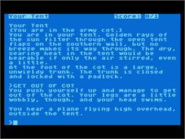 In game image of Infidel on the Atari 8-bit.
