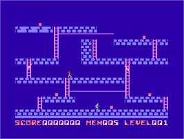 In game image of Lode Runner on the Atari 8-bit.