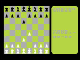 In game image of Master Chess on the Atari 8-bit.