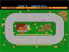 In game image of Mindwheel on the Atari 8-bit.