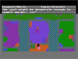 In game image of Murder on the Zinderneuf on the Atari 8-bit.