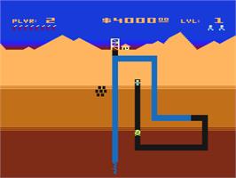In game image of O'Riley's Mine on the Atari 8-bit.