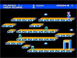 In game image of Ollie's Follies on the Atari 8-bit.