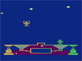 In game image of Peanut Butter Panic on the Atari 8-bit.