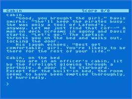 In game image of Plundered Hearts on the Atari 8-bit.