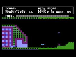 In game image of Protector 2 on the Atari 8-bit.