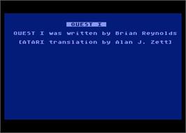 In game image of Quest on the Atari 8-bit.
