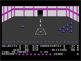 In game image of Raid Over Moscow on the Atari 8-bit.