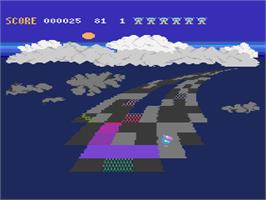 In game image of Rainbow Walker on the Atari 8-bit.
