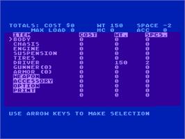 In game image of Rear Guard on the Atari 8-bit.