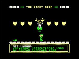 In game image of Spellbound on the Atari 8-bit.