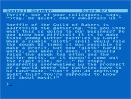 In game image of Spellbreaker on the Atari 8-bit.