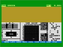 In game image of Star Fleet I: The War Begins on the Atari 8-bit.