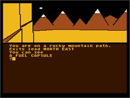 In game image of Strange Odyssey on the Atari 8-bit.